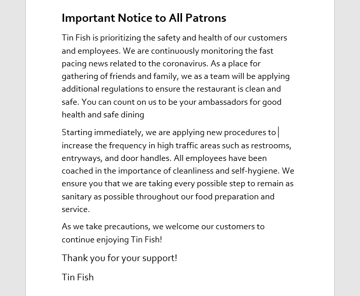 Read more about the article Important Notice to All Patrons